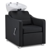 Barberpub Friseurstuhl Mit Waschbecken W8675 (weiß/kunstleder)