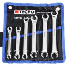 Zhuoxuan – Set di chiavi ad anello aperto 6 pezzi SW 8-19 mm – Acciaio al cromo vanadio – Custodia inclusa