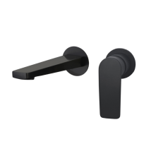 Paini France Robinetterie - Mezclador De Lavabo De Pared Paini Ruby Negro Mate