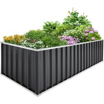 Kingbird Carré Potager Sans Fond, 258x90x60cm, Vert Foncé