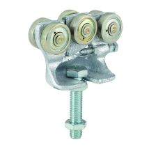 Schiebetor-Rollapparat 392 – doppelpaarig – höhenverstellbar – Durchmesser 12mm – Breite 90mm – Höhe 32,8mm – Material Stahl, verzinkt