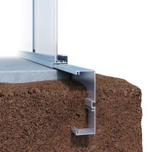 Alu-Fundamentrahmen für Gewächshäuser Callas III – grau – Aluminium