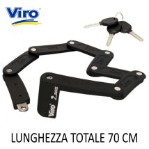 Viro – Lucchetto Estensibile Black Mamba 70 cm – Acciaio Cementato e Temprato, 3 Chiavi, Meccanismo a Barilotto – Antifurto