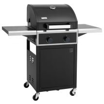 Tepro Gasgrill Keansburg 2 – 2 Edelstahlbrenner – Grillfläche 49,5 x 43 cm – Arbeitshöhe 85 cm – Schwarz/Edelstahl