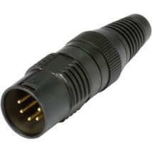 Hi-x5cm-g Xlr-steckverbinder Stecker, Gerade Polzahl: 5 Schwarz 1 St. - Hicon