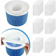 Mowze - Skimmer Sock, Disposable Pool & Spa Skimmer Filter Net Skim Swimming Pool Cleaning Remove Dog Hair, Small Particles (30pcs)