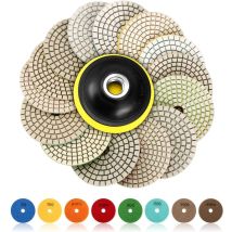 Almohadillas De Pulido De Diamante Minkurow, 15 Piezas De 4 Pulgadas (almohadillas De Pulido De Diamante De 100 Mm, Almohadillas De Pulido De Hormigón