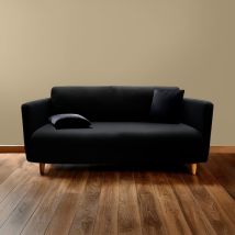 Housse de canapé extensible – Noir – 180 à 230 cm – 93% polyester – Certifié OEKO-TEX