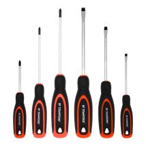 Juego de 6 destornilladores imantados – Acero cromo vanadio – Diseño ergonómico – Ideal para trabajos eléctricos y mecánicos