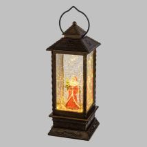 Lanterne Rectangulaire Bronze Led Effet Glitter À Lumière Fixe H27,5cm Lotti