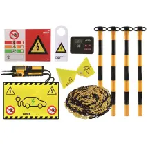 Kit balisage véhicule électrique pour atelier – Outil du mécanicien – Accessoire de outil du mécanicien inclus, Marque automobile compatible, Filetage
