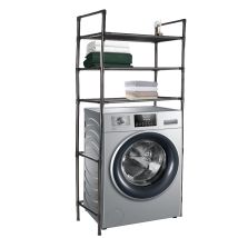 Haloyo Scaffale Per Wc, Scaffale Portaoggetti Per Wc A 3 Livelli, Unità Scaffale Sopra Wc, 150x70x26cm, Nero