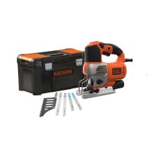 Black&decker - Kabelgebundene Pendelstichsäge 650 Watt – Black+decker – 5 Zubehör + Werkzeugkasten – Bes610ka5-qs