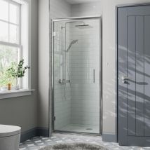 Diamond - 800mm Framed Hinged Bathroom Shower Door Enclosure Walk-in 8mm Safety Glass