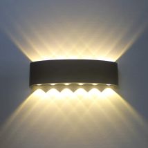 Led Wall Light Black Indoor Wall Sconce Warm White Light Wall Lamp For Bedroom Hallway 12w