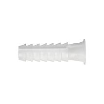 Blister Da 25 Tappi Scanalati In Plastica Bianca Da 5 Mm