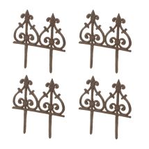 Dehner 4 Borchie Per Aiuole, In Ghisa, Stile Nostalgico, 30,5 X 29,5 X 1 Cm, Colore: Ruggine