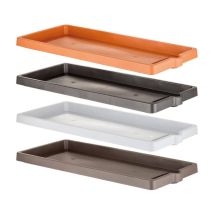 Sottovaso Per Fioriera Rettangolare Cm 60 X 25 X 3,4 - Cotto Chiaro