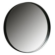 Miroir Rond 50cm Contour Métal Noir Livoire