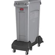 Ampere - Juego De Cubo De Basura Slim Jim 60 L Con Carro De Plástico