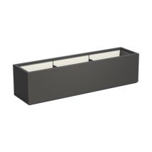 Adezz Pflanzgefäß Carrez Mit Boden Fiberglas Pflanzkübel Blumenkübel Schwarz