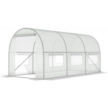 Viking Choice - Serre 3x2x2 Mètres - Blanche - Avec 6 Fenêtres Moustiquaires - 6m2