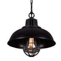 Industrial Pendant Lamp Metal Iron Lampshade E27 Retro Adjustable Chandelier Hanging Lamp Ø 33cm Black
