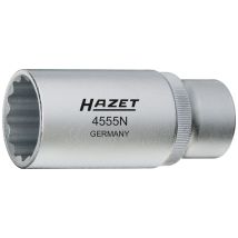 Einspritzdüsen Werkzeug, Vierkant Hohl 12,5 Mm (1/2), Außen-doppel-sechskant Profil, 27 Mm, Art.nr. 4555n - Hazet