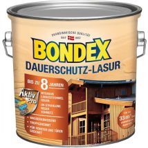 Dauerschutz Lasur 2,5 L, Teak Holzlasur Schutzlasur Holzschutz Aussen - Bondex