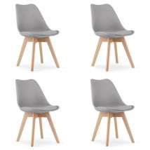 Chaise Valora Rikx Grise, Design Ergonomique Pour Salon X4