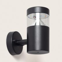 Iluzzia - Lámpara De Pared Exterior Led 5w Acero Inoxidable Inti Black 3000k Blanco Cálido
