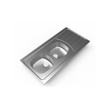Evier Inox À Poser Réversible 1200x600mm 2 Cuves