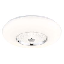 Deckenleuchte Kristalllampe Wohnzimmerleuchte Kristall Weiß Led Cct D 48,5 Cm