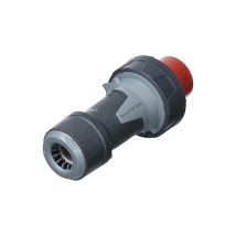Mennekes 13206 Top Xtra Power Socket With Rubber Area - Ip 67 - 4-pole, 63 A Current, 400 V, Red