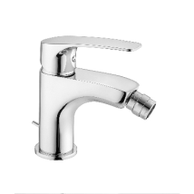 Einkanal-Mischer Lime-Chrom-Line-Bidet – 35mm Kartuschendurchmesser – Komplett mit Gelenk und 2 Edelstahlschläuchen