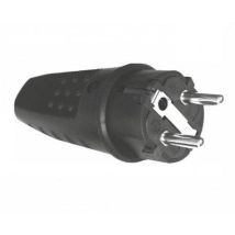 Silver Electronics - Netzstecker Schuko-stecker Ip44 Gummi-farbe Schwarz K16010