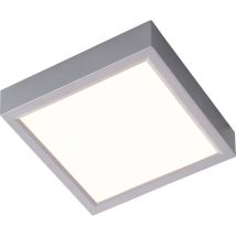 Led Deckenleuchte Deckenlampe Silberfarben Eckig Flurleuchte Bürolampe H 23 Cm
