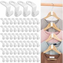 100 Pcs Space Saving Clothes Hanger Hooks Hanger Connector Hooks Mini Cascade Hangers Closet Organizer Ideal For Saving Space In Your Dressing Room (