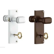 Serrure Avec Bouton En Plastique Pour Portes Pliantes Blanches