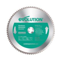 Evolution Hartmetall-Kreissägeblatt 355 mm – 80 Zähne – Bohrung 20 mm – Aluminium – Gehrungssäge