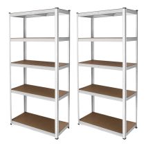 Monster Racking - 2 X White Racking Units 90 X 40 X 180