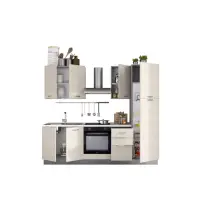 Composizione Cucina Completa Ares Con Lavello A Sinistra E Piano Cottura Ad Induzione 255x60x216 Cm
