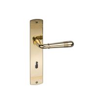 Jatec – Pomo de puerta interior Maybach-S con placa larga de latón – 230 x 45 mm – Grosor 8 mm