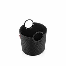 Loophome Wäschesammler S – Rhombus Schwarz – 40 cm x 30 cm – 100 % Polyester