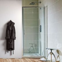 A6 Pivot Shower Door 700mm Wide - 6mm Glass - Orbit