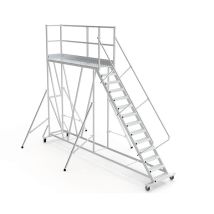 Piattaforma Con Ruote 15 Gradini - Altezza Massima Di Lavoro 5.00m - Ptf2515d-rs