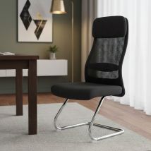 Serena - Silla De Oficina Perth, Sillas De Oficina Para Sala De Espera, Silla Ergonómica Para Sala De Espera, Cm 58x47h105, Negro