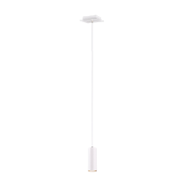 Marley Sospensione Cilindro Metallo Bianco D. 6cm 1 Luce Attacco Gu10