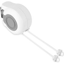 Ejoyous Outdoor Retractable Clothes Line Wall Mounted Clothes Line Extendable Clothes Airer For Wall Mounting With 2 Clothesline, For Bathroom, 
