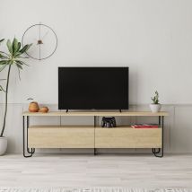 Decortie - Cornea Moderner Tv-schrank Mit Aufbewahrungsschrank 150cm - Eiche - Eiche